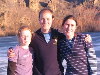 Kara, Jane and Ryan on the Manorburn Dam
