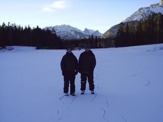 Mike Boyle and I (Ryan Hellyer) on Lake Johnson