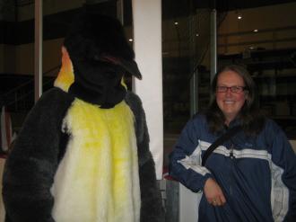 Anna and me as a penguin