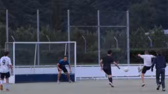 Nigel Alefosio ready in goal