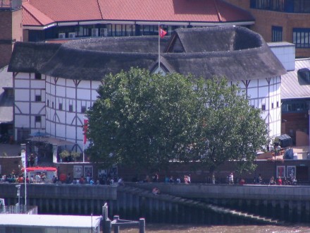 The Globe Theatre. Apparently this is where William Shakespeares original plays were performed, albeit this is obviously not the original building.