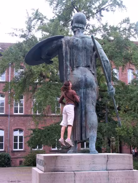 Frederick convinced Vicki that kissing the arse of the solider brought good luck ... 