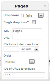 Removing page URLs in PixoPoint Menu plugin for WordPress