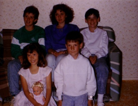 Clockwise from top left: Andrew, Belinda, Scott, Katie and Ryan Hellyer