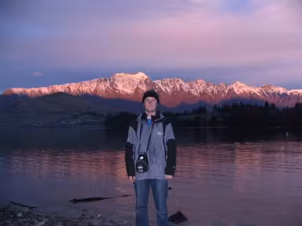 Me in Queenstown. Remarkables in the background.