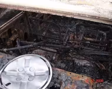 Burnt car photos