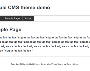 Simple CMS theme update