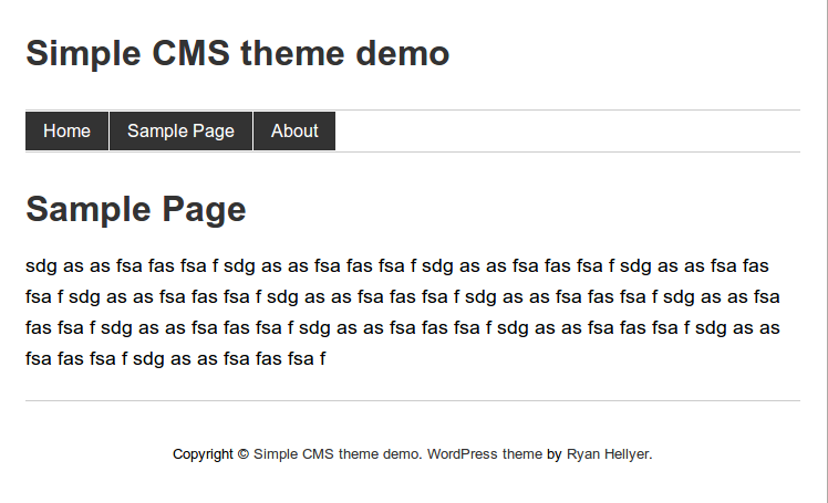 Simple CMS theme update