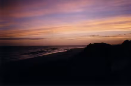 View of the beach at Toko Mouth. Photo taken from on top of the sand hill.