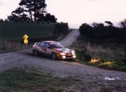 Joe MacAndrew and his ex-works Group A Subaru Impreze WRX