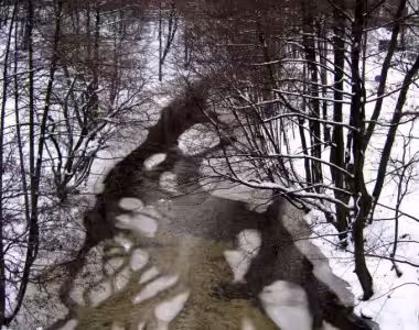 Frozen stream in Oslo