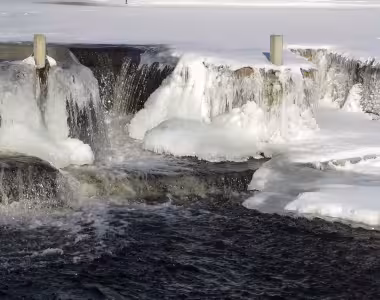 Frozen waterfall