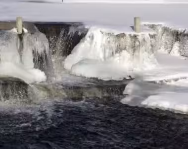 Frozen waterfall