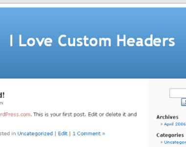 New custom headers and backgrounds