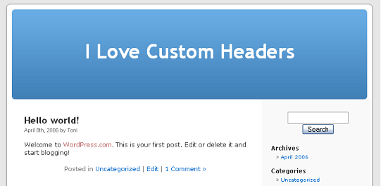 New custom headers and backgrounds
