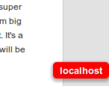 Know when you are on localhost!