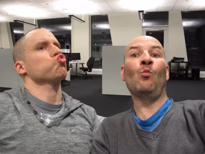 Noel and I doing the duckface