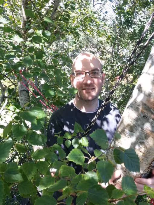 Me, chilling out in the tree hut