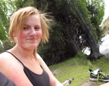 Mountain biking with Melissa