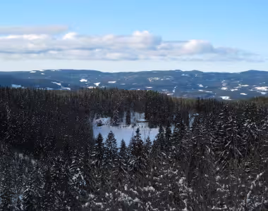 Views of the landscape from my recent ski trip