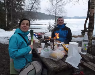 Spring barbecue in Norway