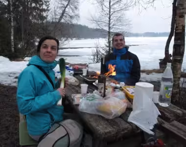 Spring barbecue in Norway
