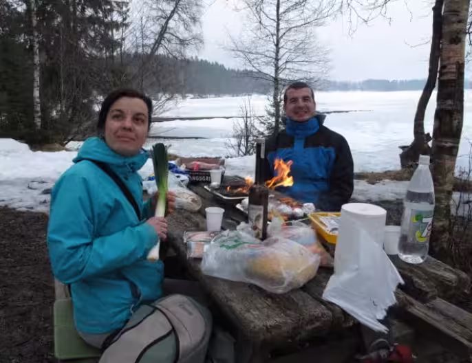 Spring barbecue in Norway