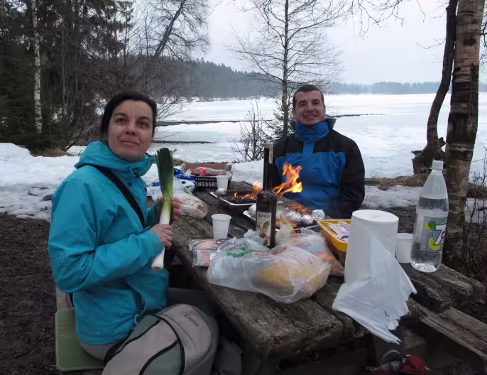 Spring barbecue in Norway