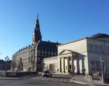 Outside Christiansborg Palace