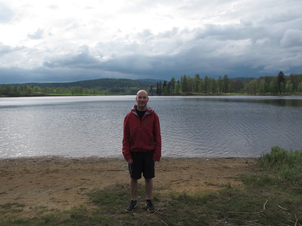 Me posing beside Bogstadsvannet