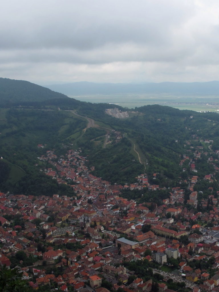 View overlooking Brașov from the top of Tâmpa