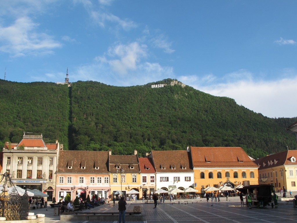 View of the Brașov sign on Tâmpa