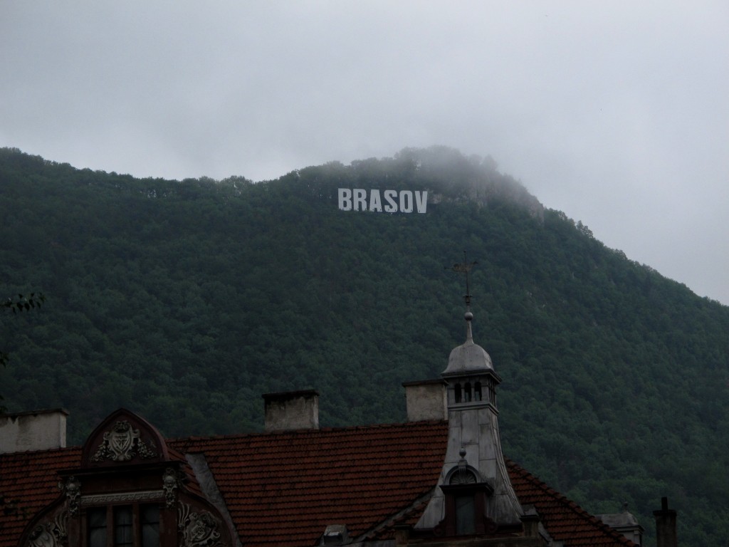 View of the Brașov sign on Tâmpa