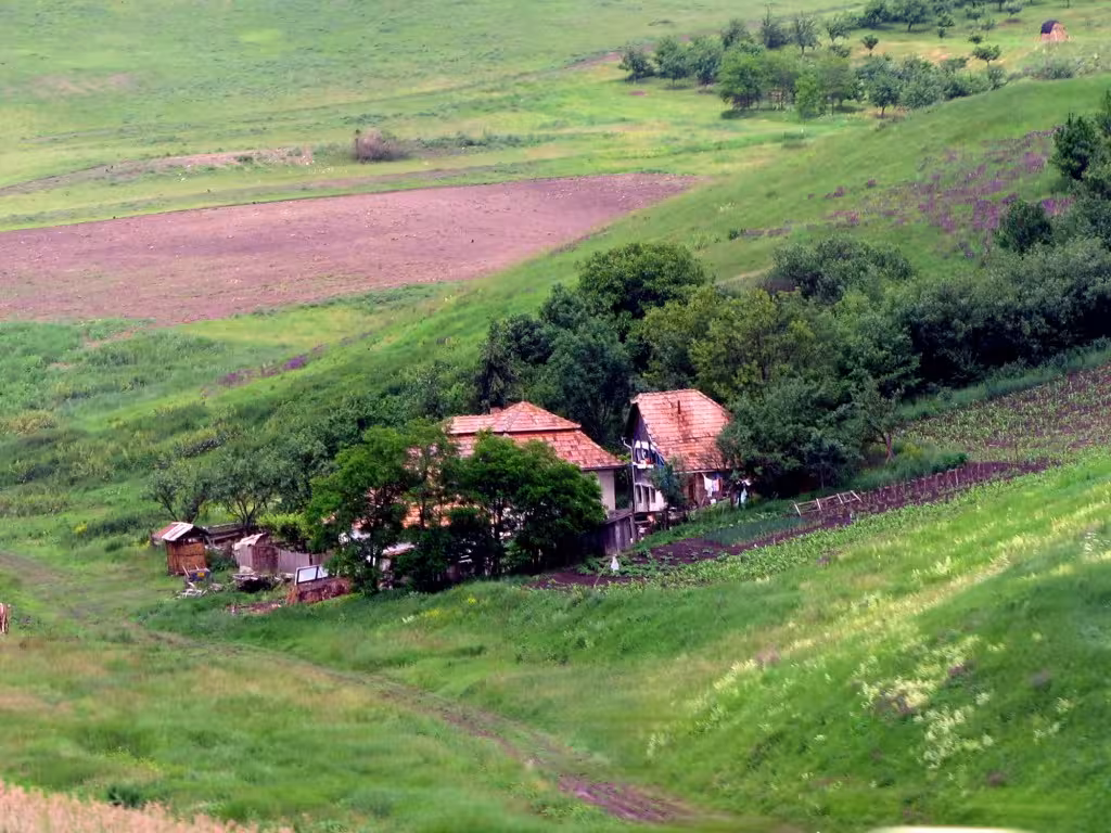 Romanian farm house in rural Transylvania