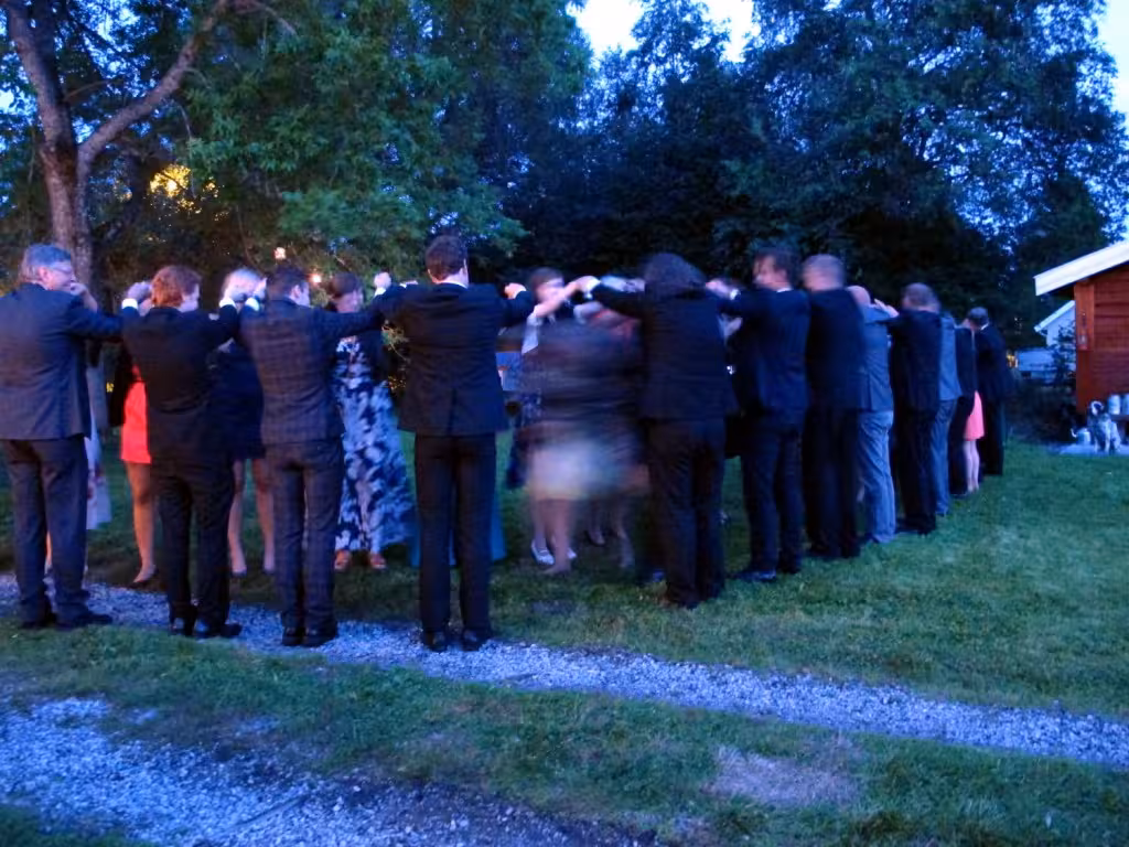 Strange outdoor ritual