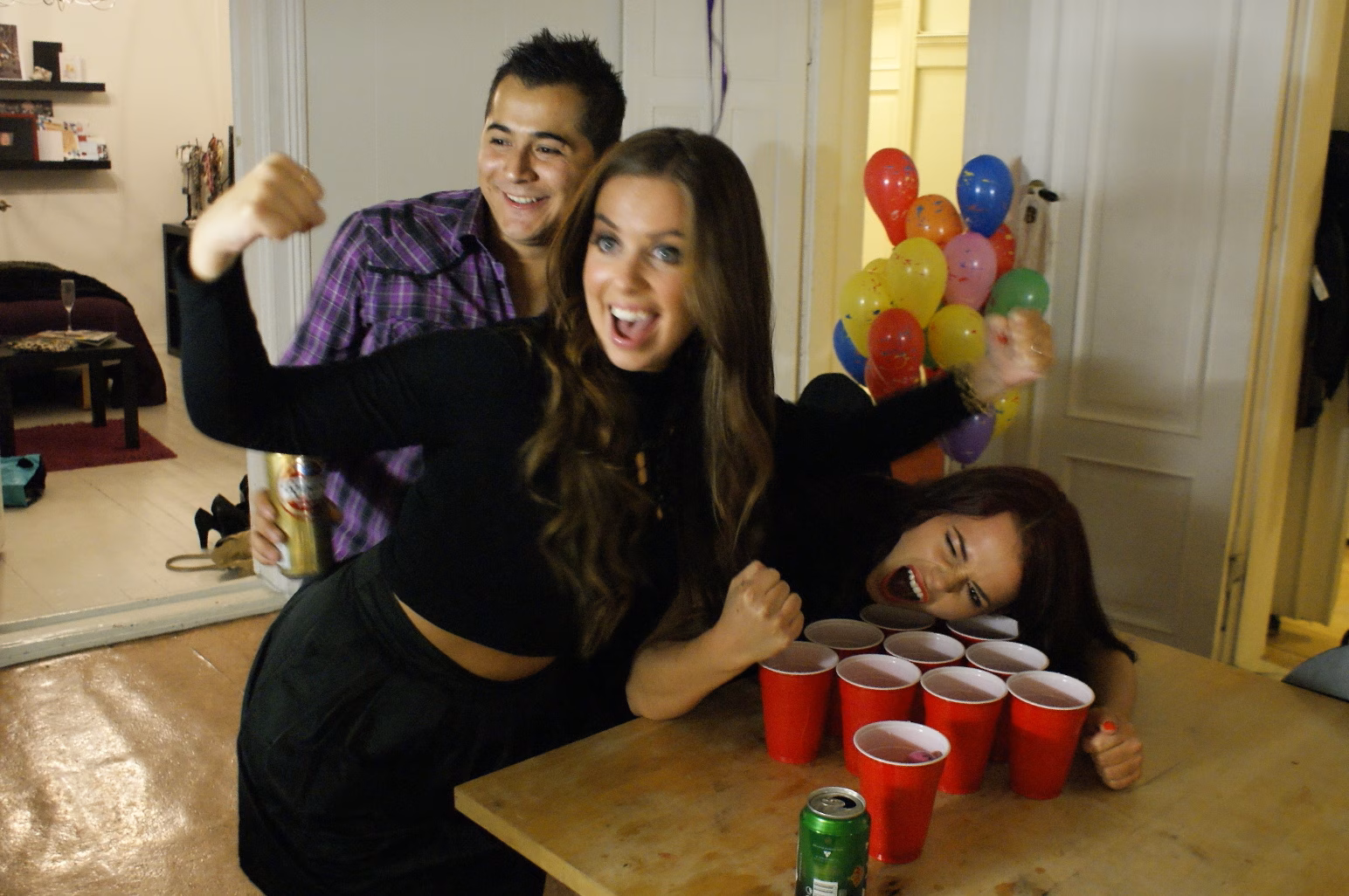 The winning beer pong team! (also my team)