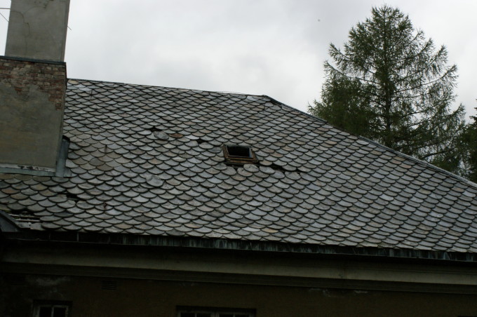 View of the attic of Lier sykehuset