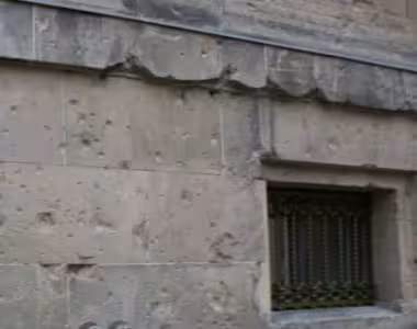 Bullet holes in Berlin
