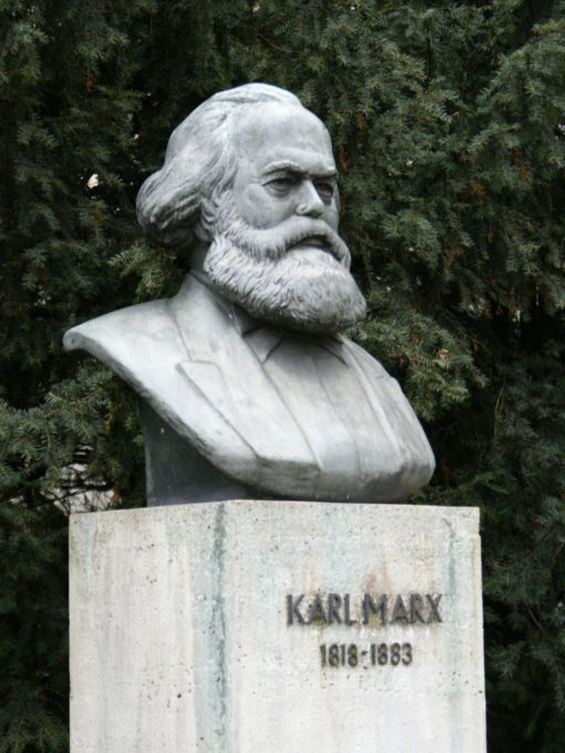 Karl Marx statue in Karl Marx Allee in Berlin