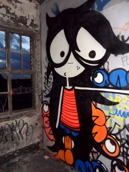 Graffiti at Bärenquell brewery in Berlin