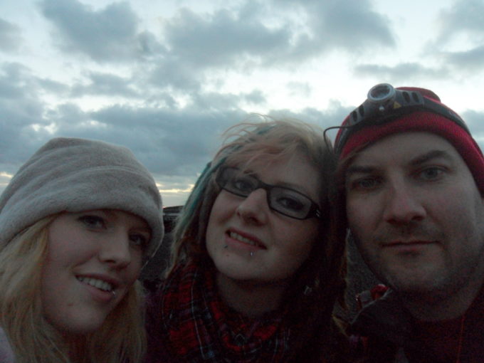 Hannah, Michelle and Ryan on top of Bärenquell brewery in Berlin