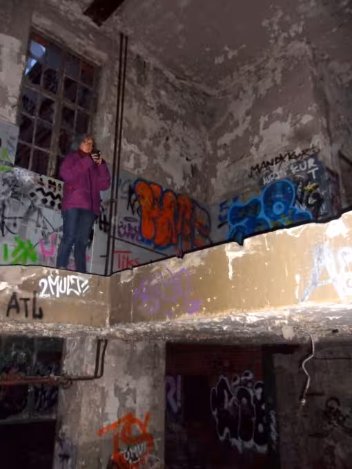 Michelle in Bärenquell brewery in Berlin. Photo courtesy of Hannah.