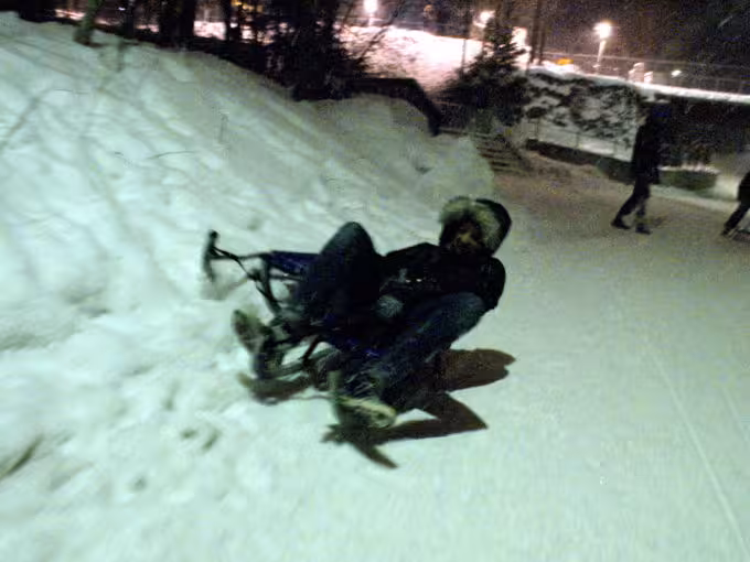 Scott sledding in Norway