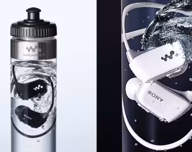 Sony products in water