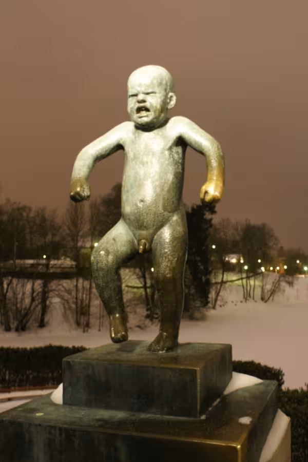 Frogner park statue in Oslo, Norway