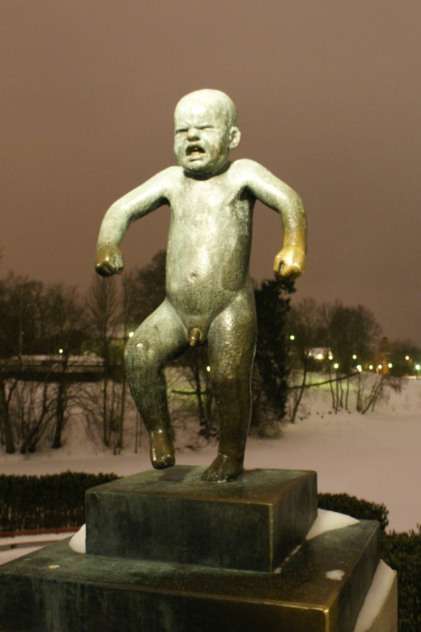 Frogner park statue in Oslo, Norway