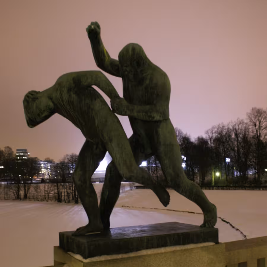 Frogner park statue in Oslo, Norway