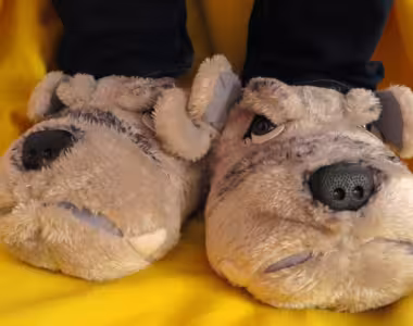 My manly slippers