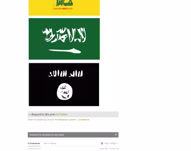 Islamic flag burning