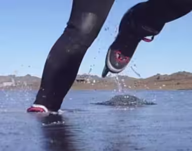 Falling through ice